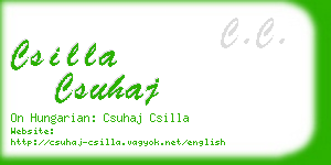 csilla csuhaj business card
